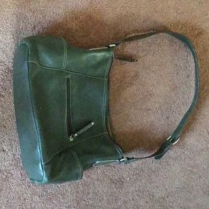 Leather Tignanello Green Shoulder Bag